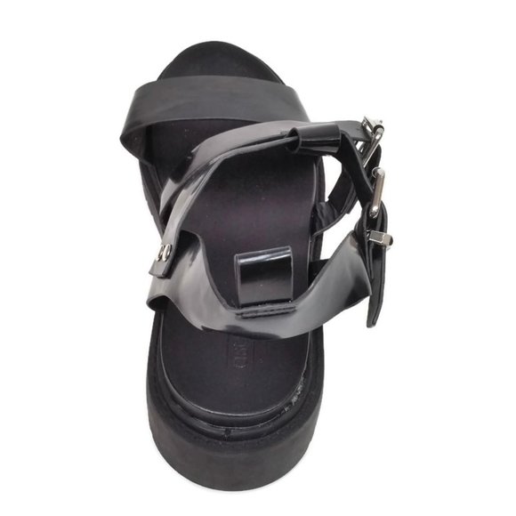ASOS Design Women's Chunky Black Strappy Sandals Block Heel Platform UK 8/ US 10 - Picture 3 of 9